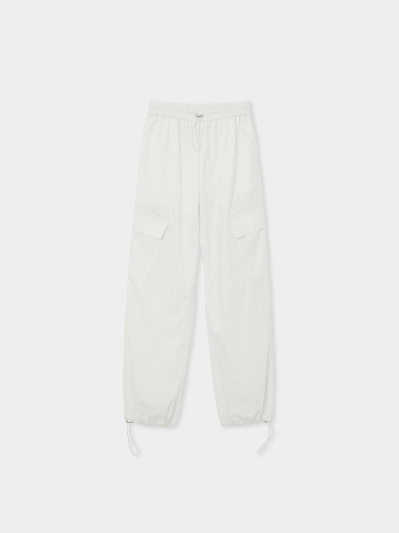 LINEN CARGO BANDED PANTS