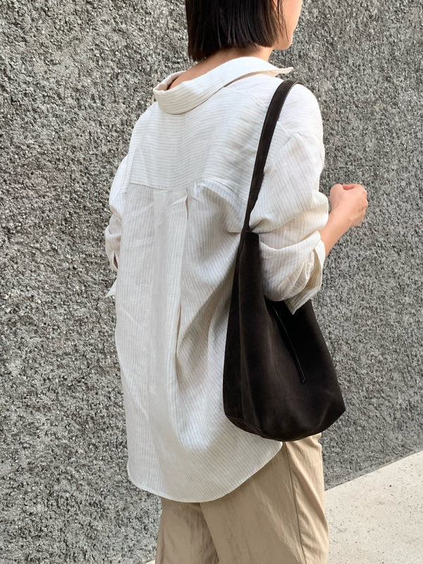 LOOSE FIT LINEN STRIPE SHIRT