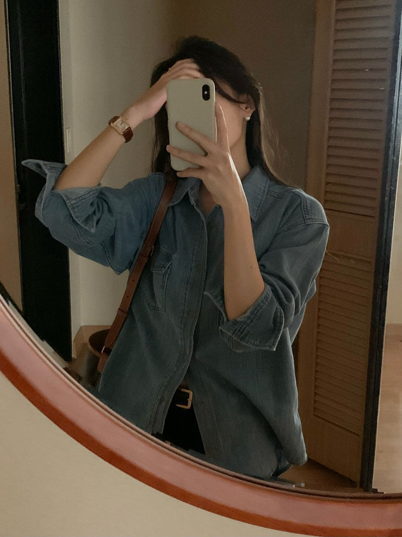 LONG SLEEVE DENIM SHIRT