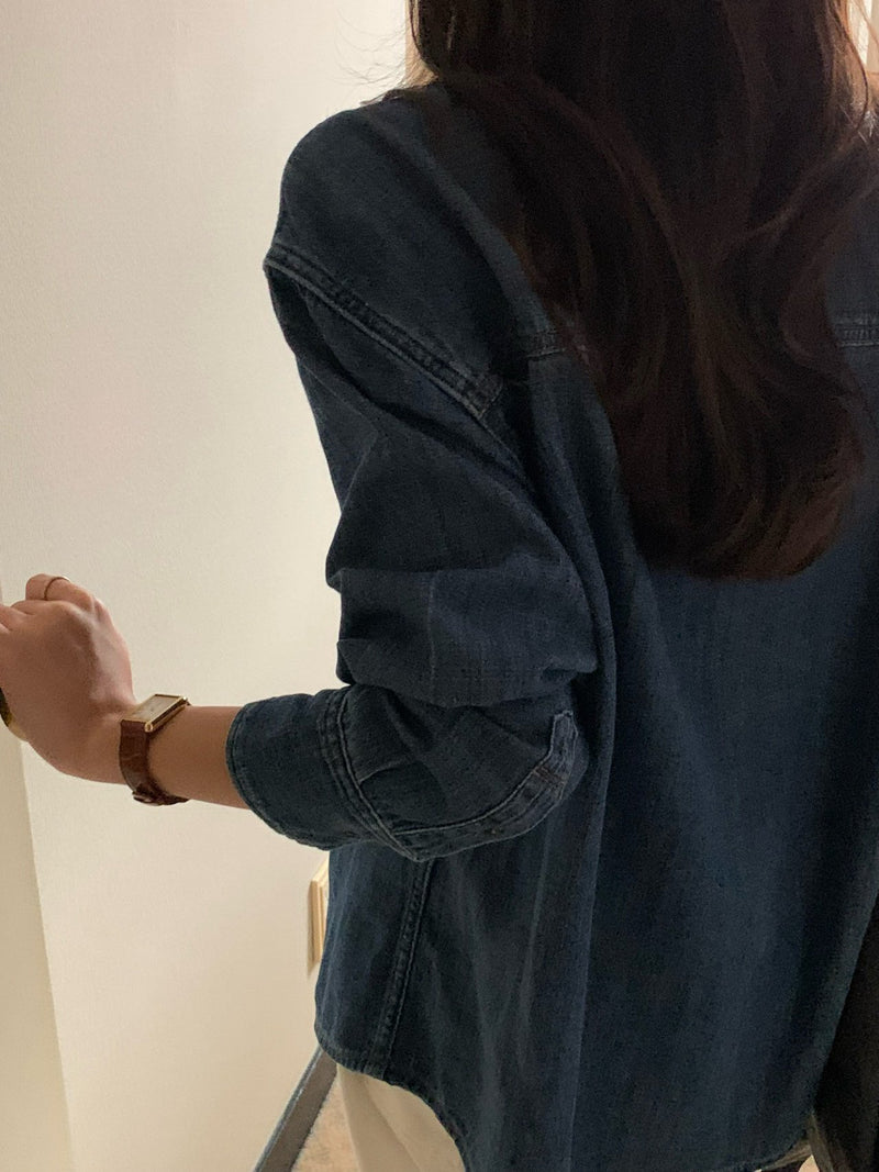 LONG SLEEVE DENIM SHIRT