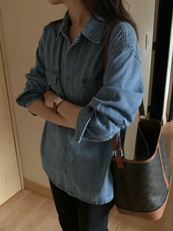 LONG SLEEVE DENIM SHIRT