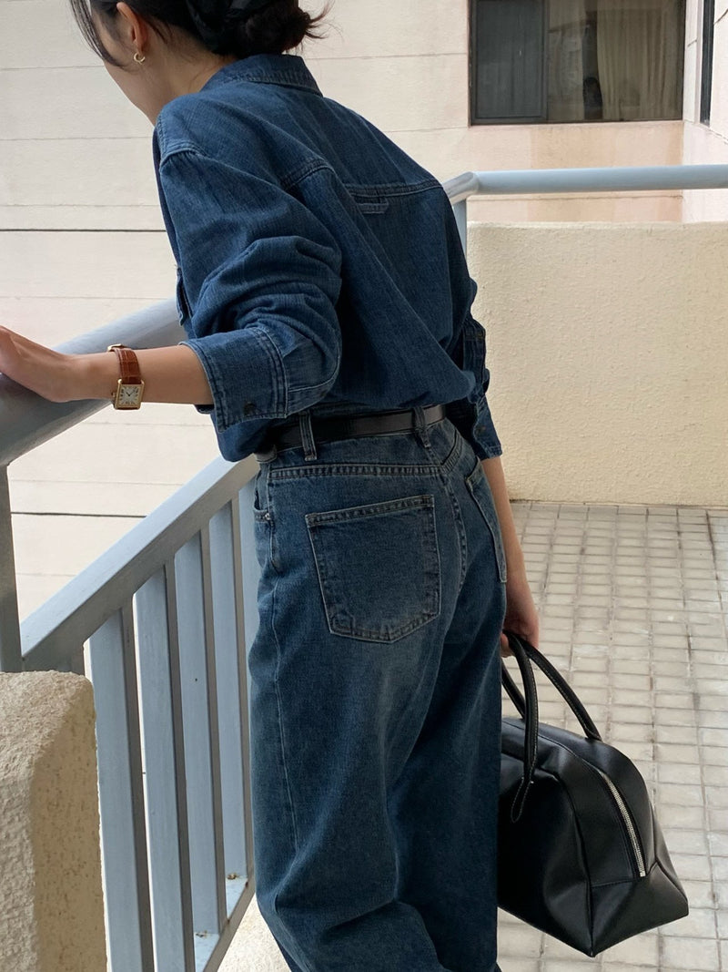 LONG SLEEVE DENIM SHIRT