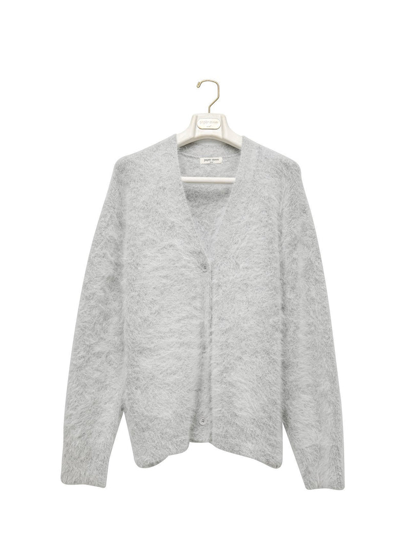 LUXE MINK ANGORA OVERSIZED KNIT CARDIGAN