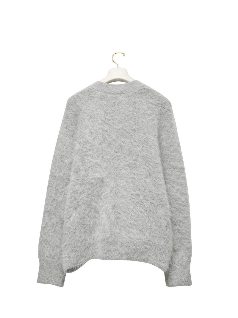 LUXE MINK ANGORA OVERSIZED KNIT CARDIGAN