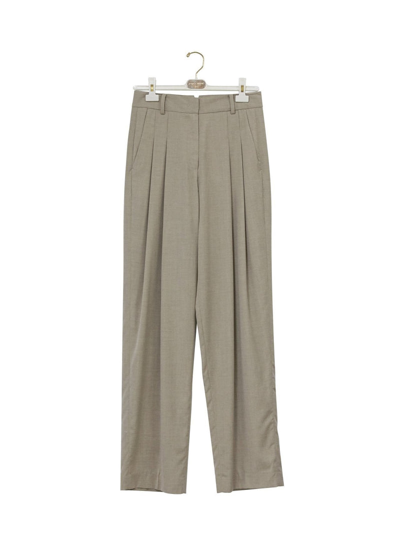 MAXI LENGTH WIDE PIN TUCK TROUSERS