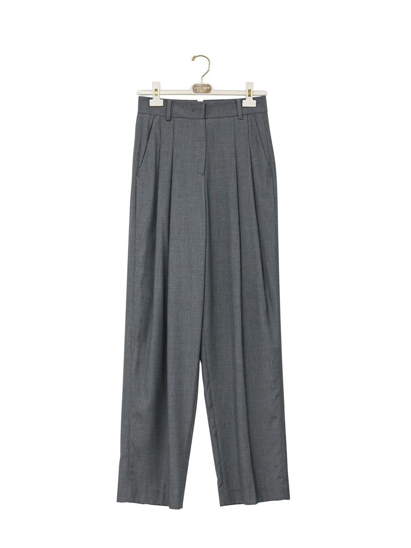 MAXI LENGTH WIDE PIN TUCK TROUSERS