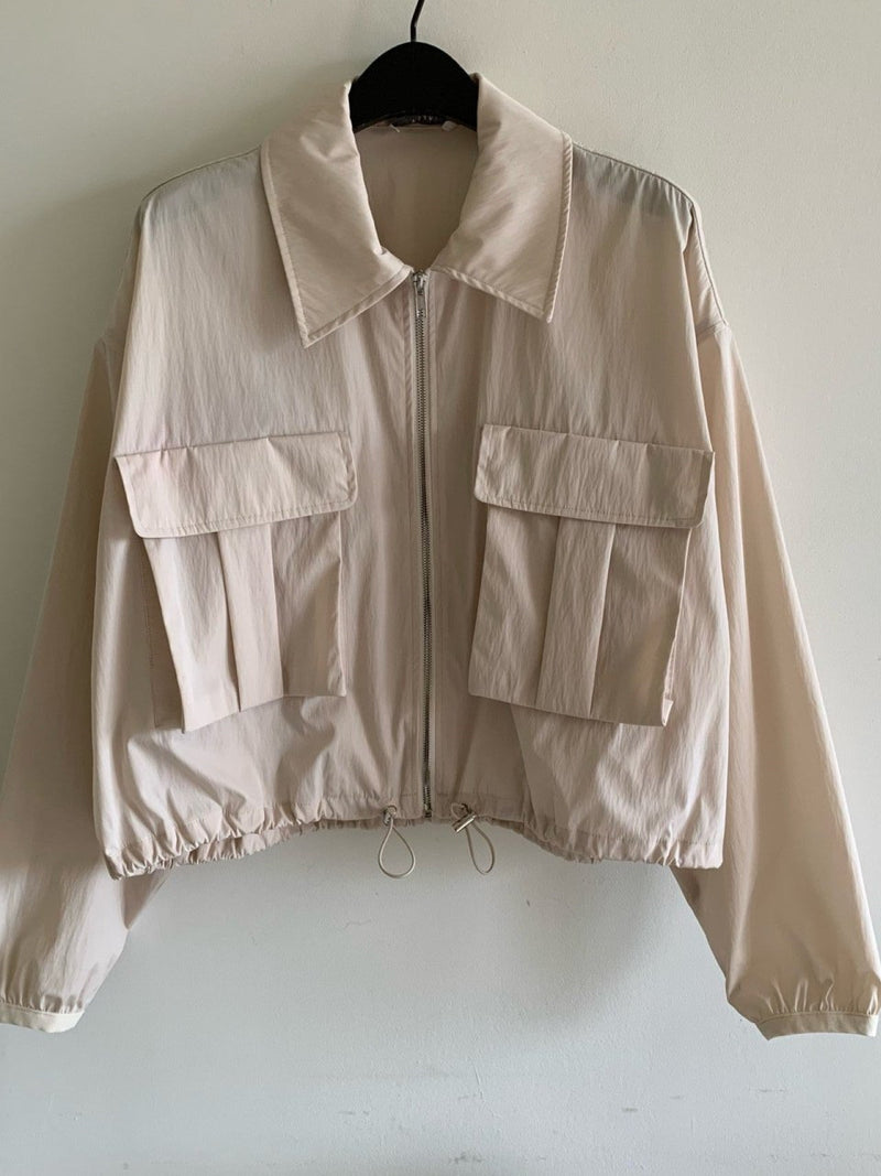 MIU TECHNICAL CROPPED JACKET