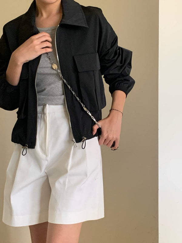 MIU TECHNICAL CROPPED JACKET