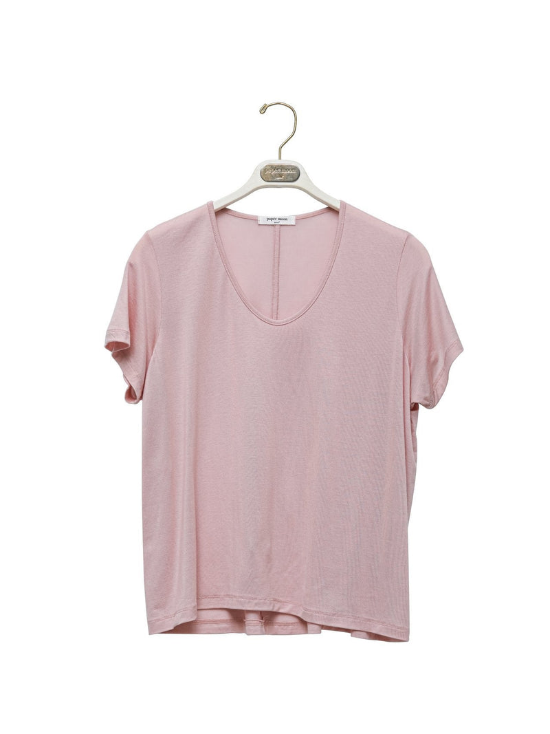 NATURAL TENCEL U NECK T-SHIRT