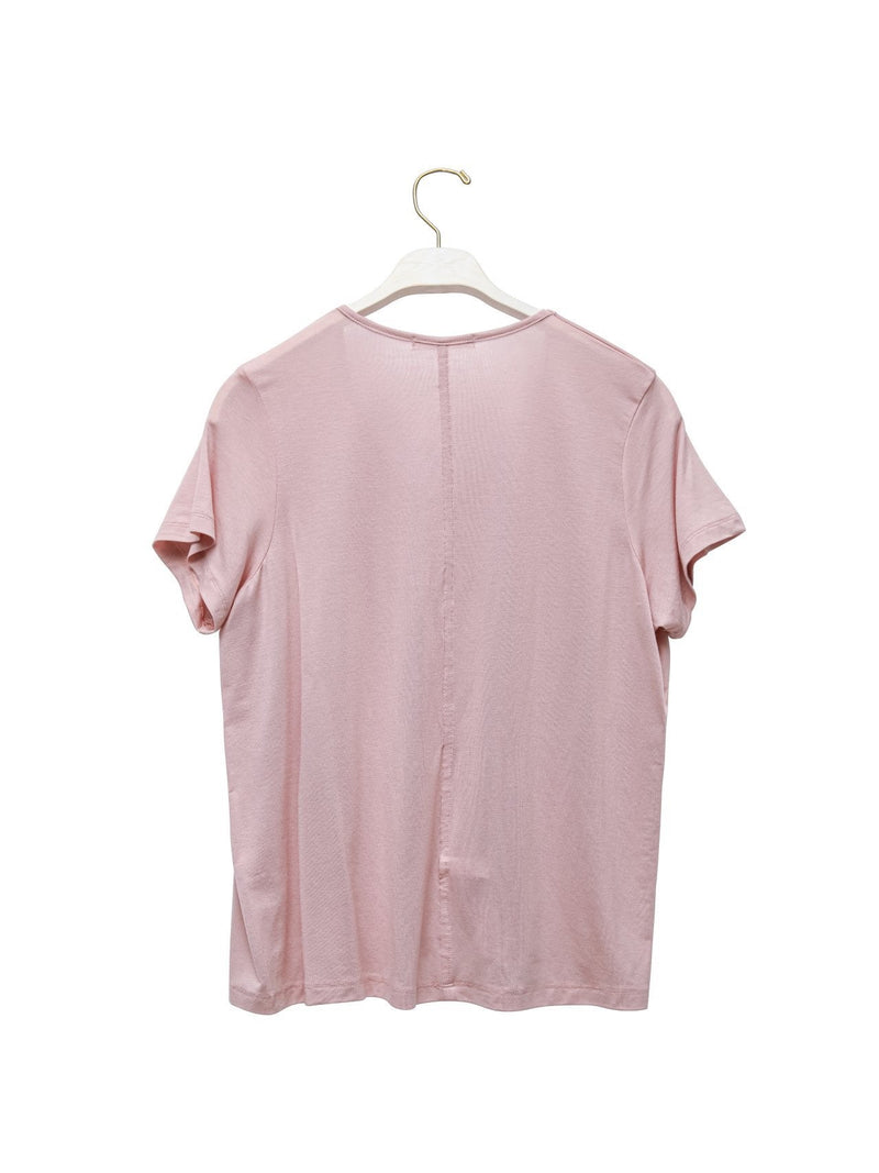 NATURAL TENCEL U NECK T-SHIRT