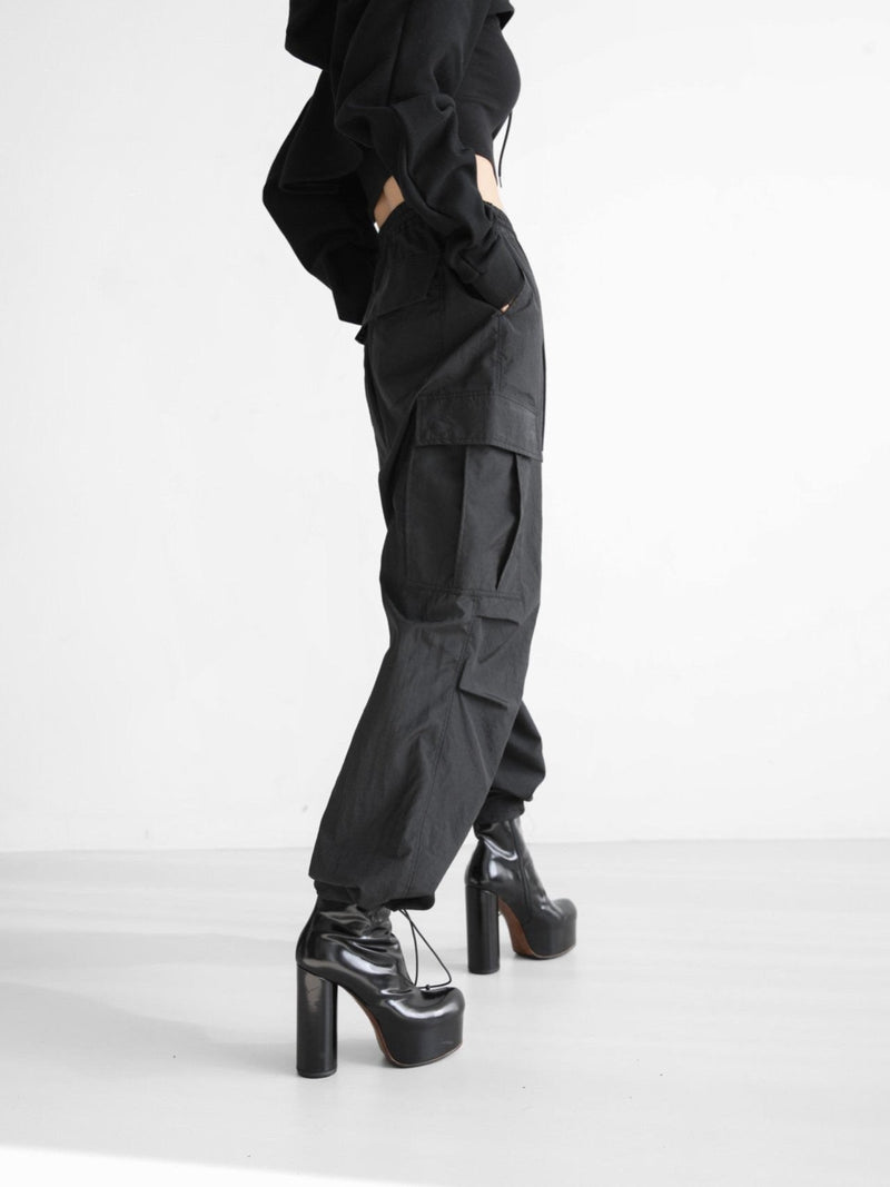 NYLON TECHNICAL CARGO JOGGER PANTS