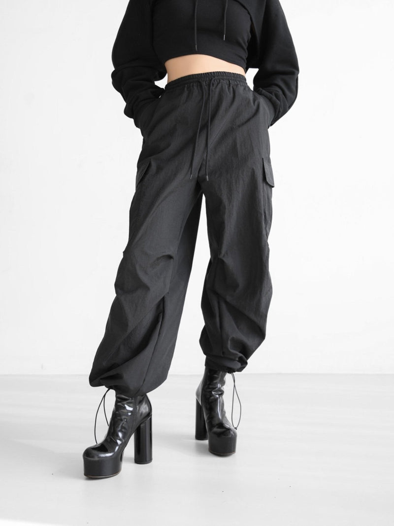 NYLON TECHNICAL CARGO JOGGER PANTS