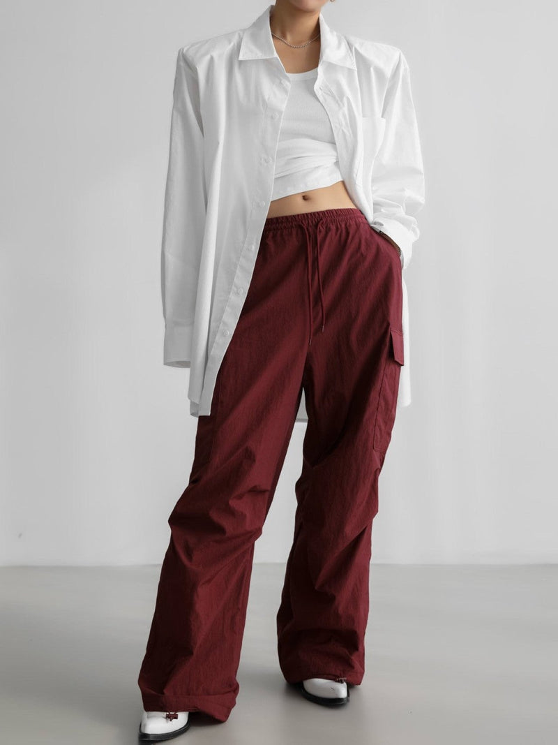 NYLON TECHNICAL CARGO JOGGER PANTS