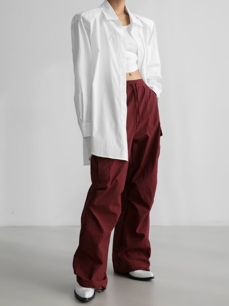 NYLON TECHNICAL CARGO JOGGER PANTS