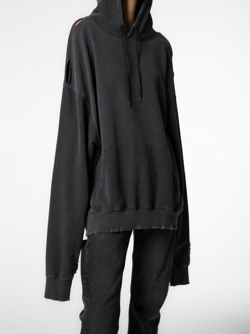 OVERSIZED CUTTED DETAIL HOODIE