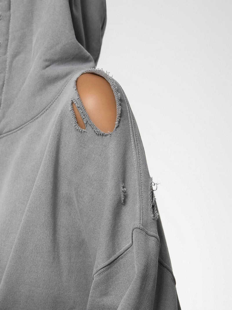 OVERSIZED CUTTED DETAIL HOODIE