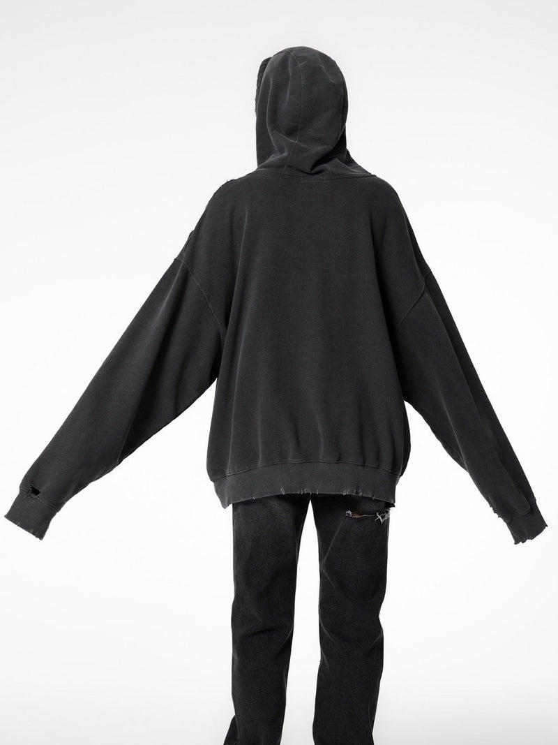 OVERSIZED CUTTED DETAIL HOODIE