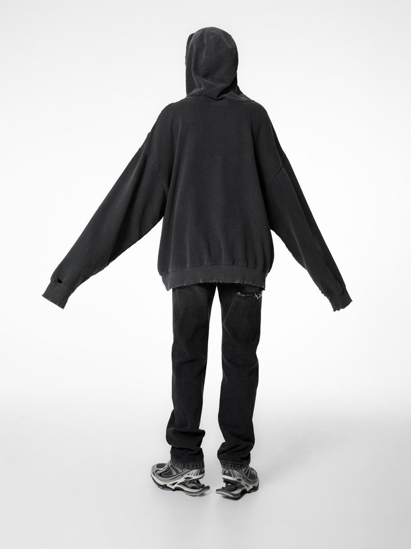 OVERSIZED CUTTED DETAIL HOODIE