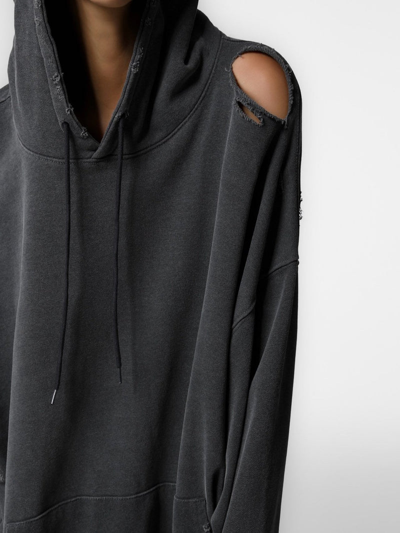 OVERSIZED CUTTED DETAIL HOODIE