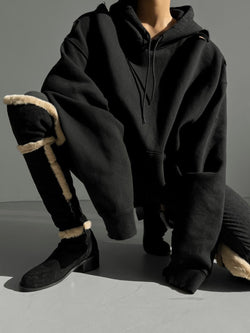 OVERSIZED CUTTED DETAIL HOODIE