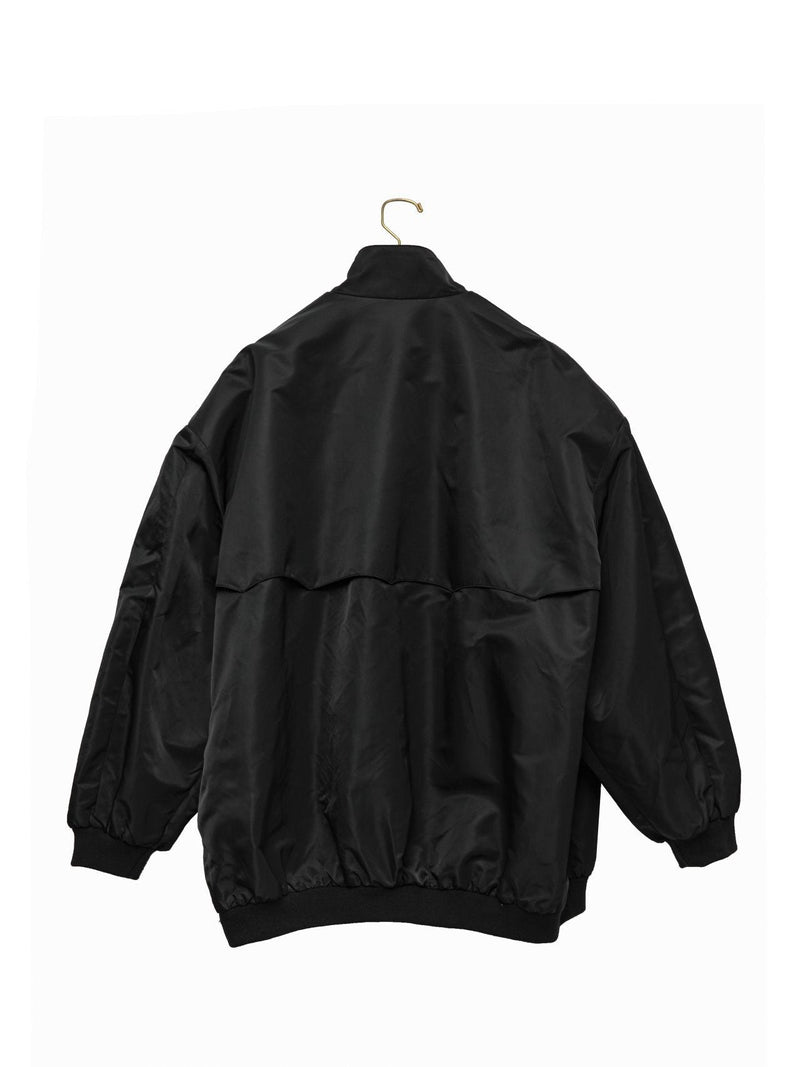 OVERSIZED PADDED SHOULDER HARRINGTON JACKET