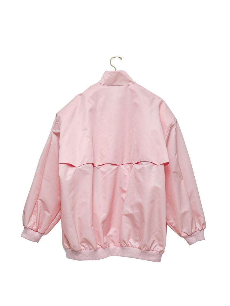 OVERSIZED PADDED SHOULDER HARRINGTON JACKET