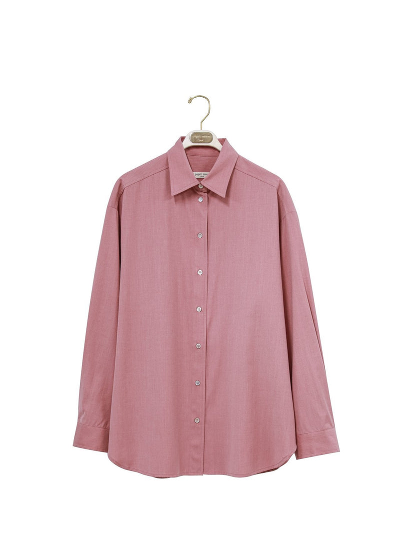 OVERSIZED WOOL BLEND BUTTON DOWN SHIRT