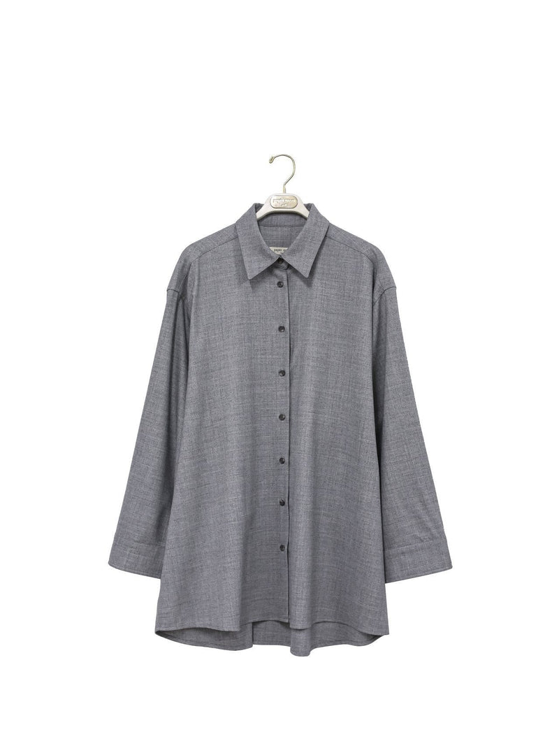 OVERSIZED WOOL BUTTON DOWN SHIRT