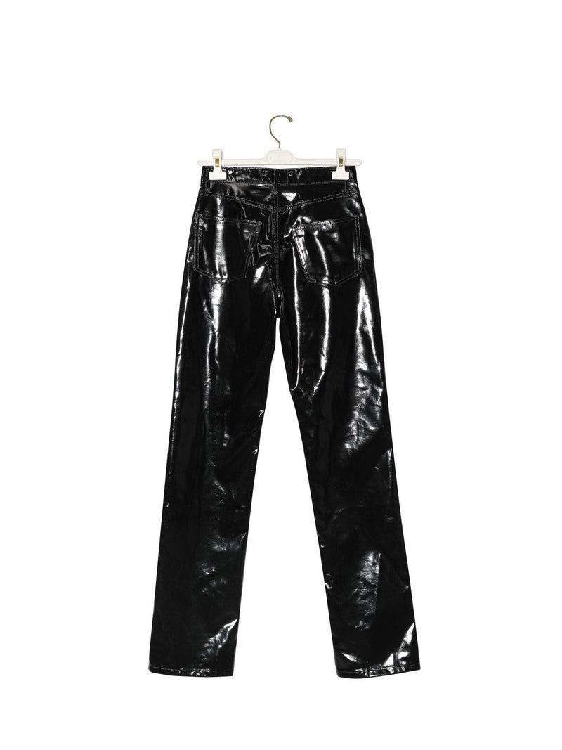 PATENT VEGAN LEATHER COATED PANTS