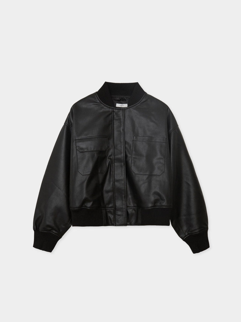 PHILLIP VEGAN LEATHER BLOUSON JACKET