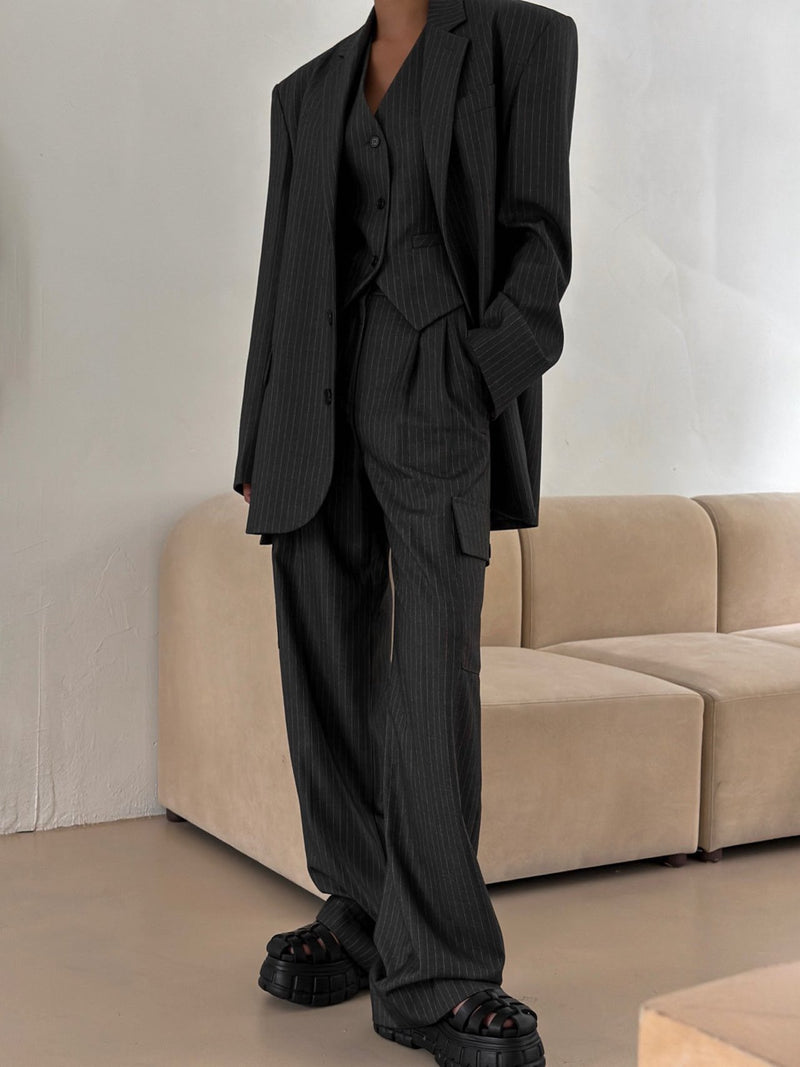 CARGO WIDE TAILORED TROUSERS
