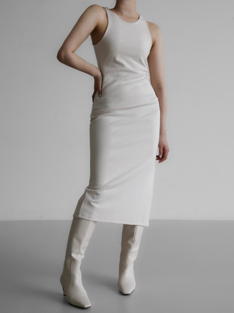 PONTE SLEEVELESS TANK MAXI PENCIL DRESS
