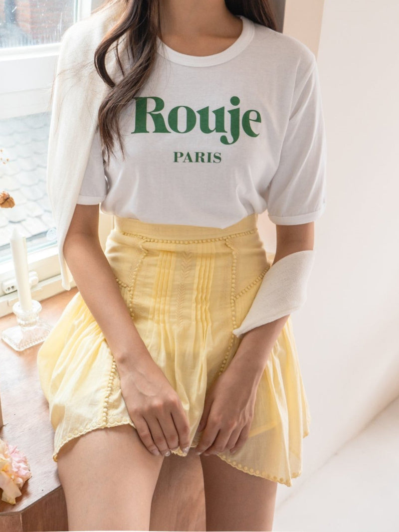 ROUJE PARIS ROUND NECK COTTON T-SHIRT