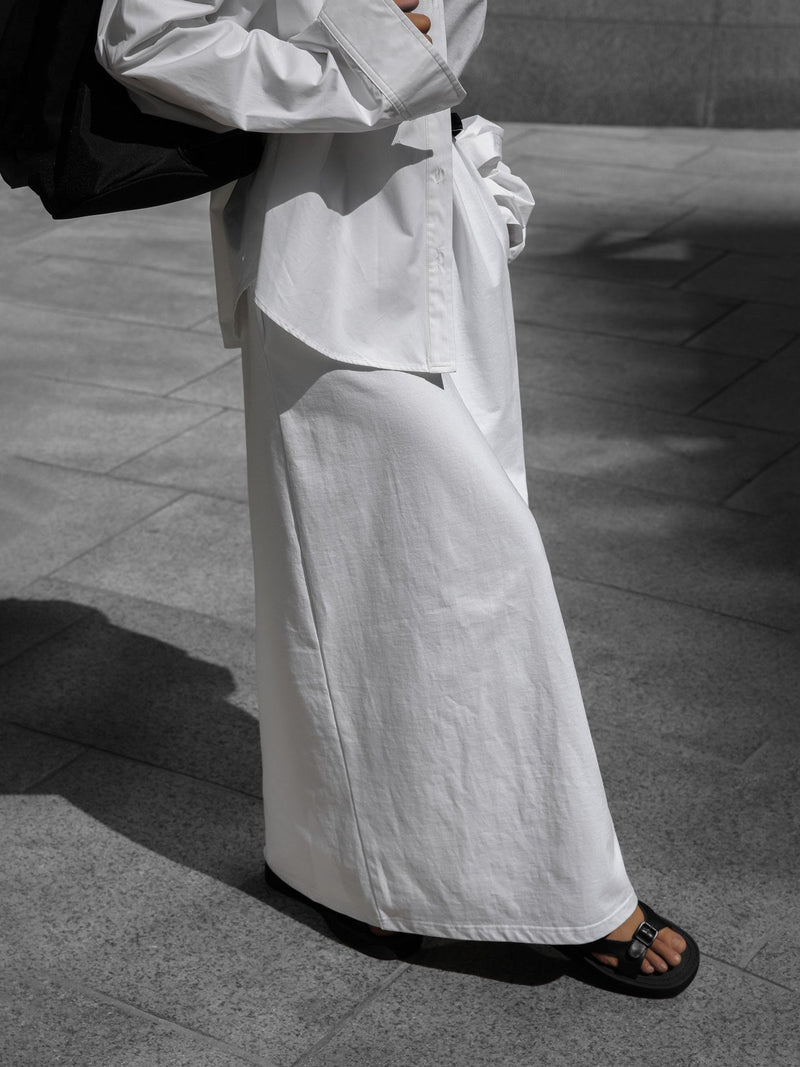 RAGLAN SLEEVE SIDE SLIT MAXI DRESS