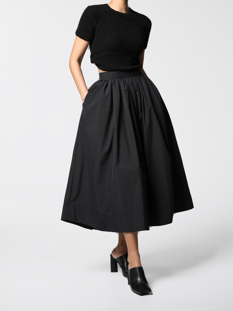 ROMANTIC PLEATED FLARED SKIRT