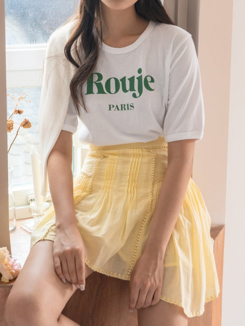 ROUJE PARIS ROUND NECK COTTON T-SHIRT