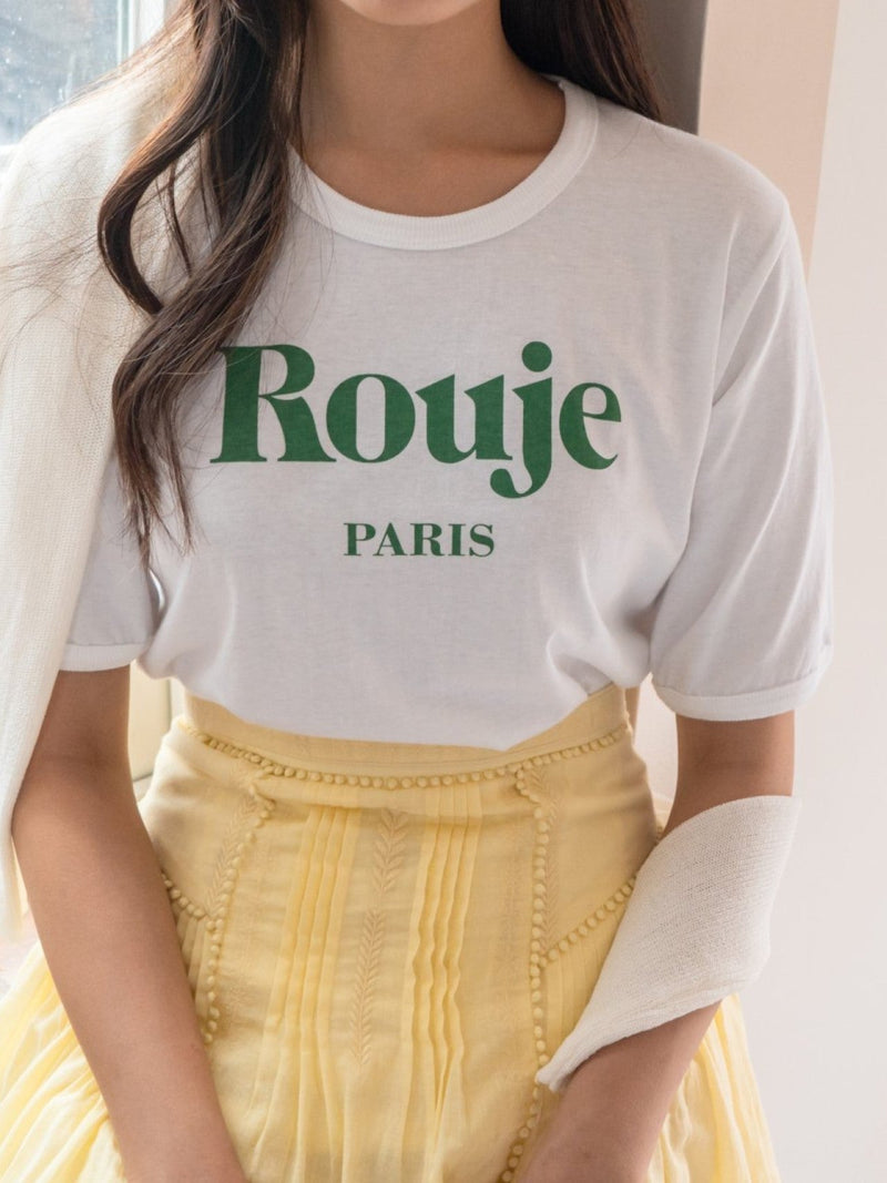 ROUJE PARIS ROUND NECK COTTON T-SHIRT