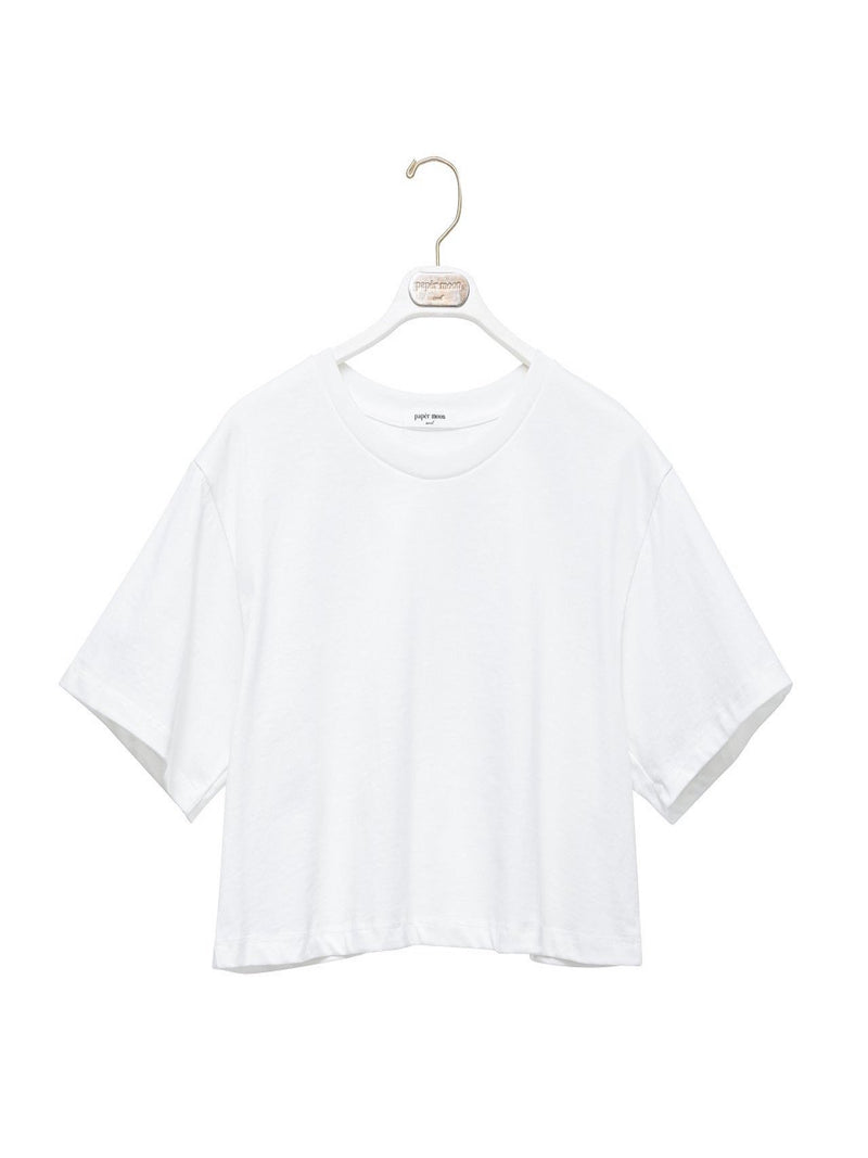 ROUND NECK HALF SLEEVE CROPPED T-SHIRT