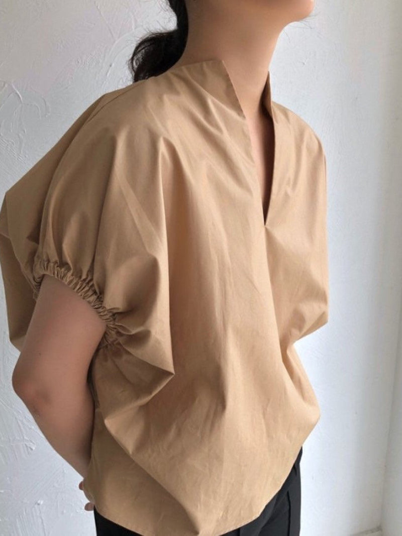 SHIRRING OVERSIZED BLOUSE