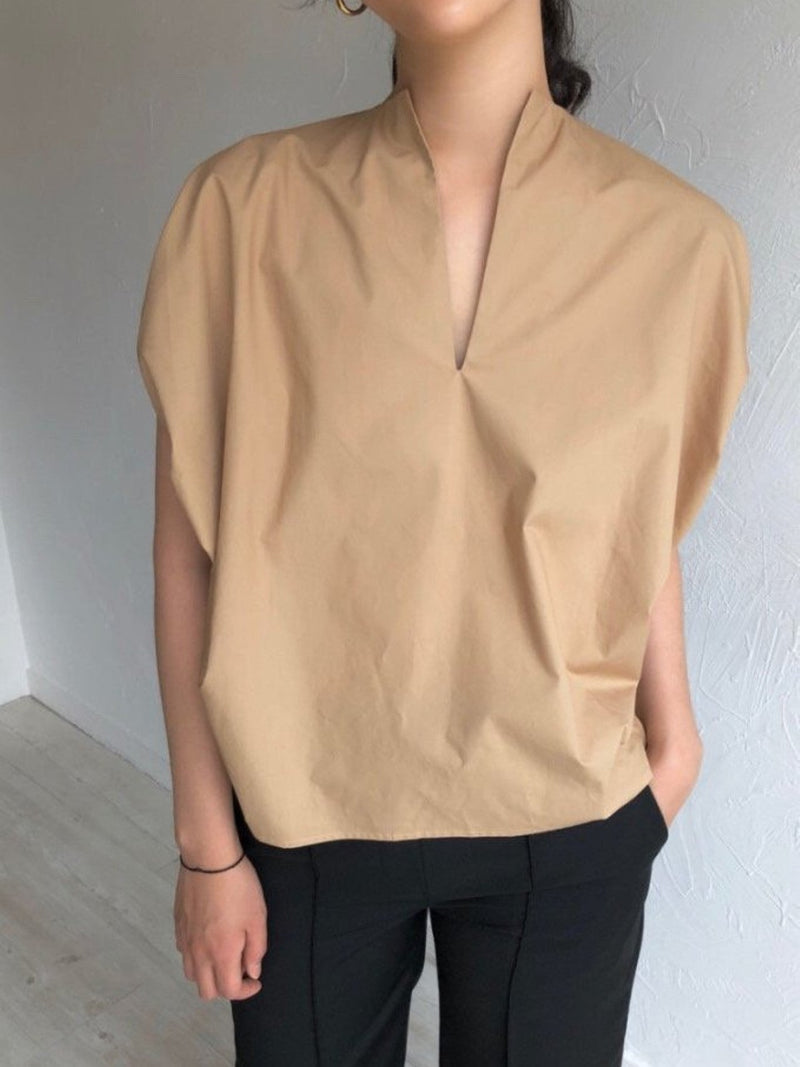 SHIRRING OVERSIZED BLOUSE