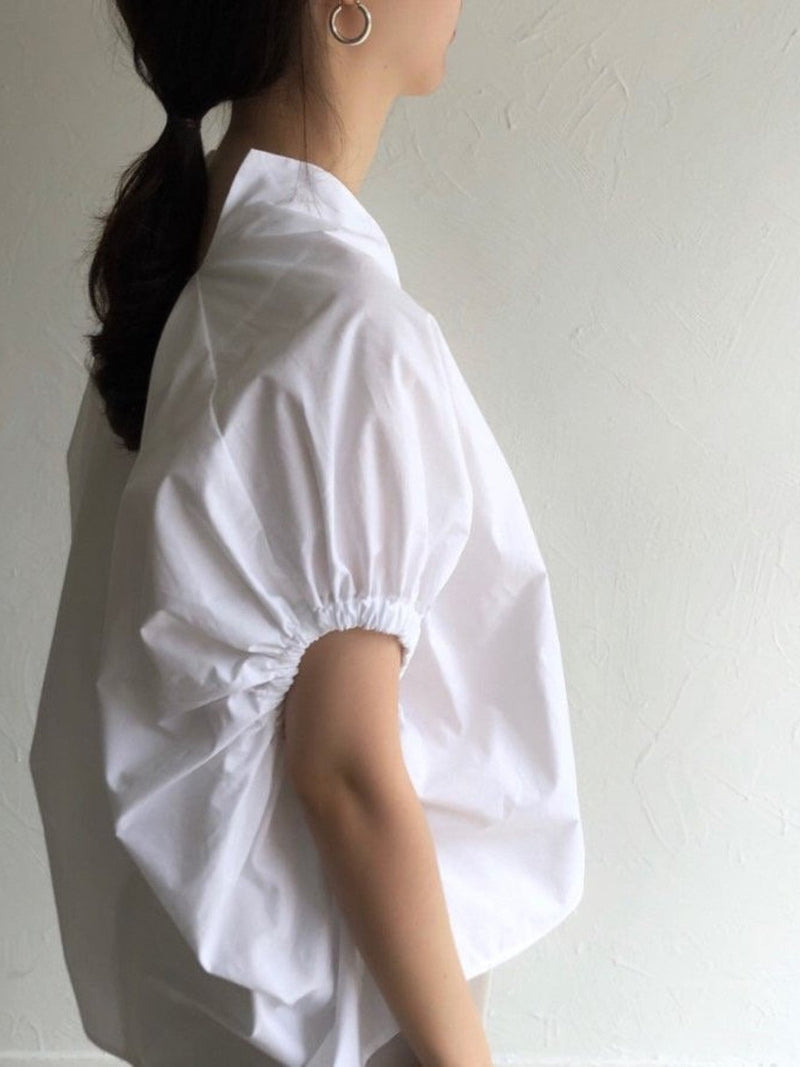 SHIRRING OVERSIZED BLOUSE