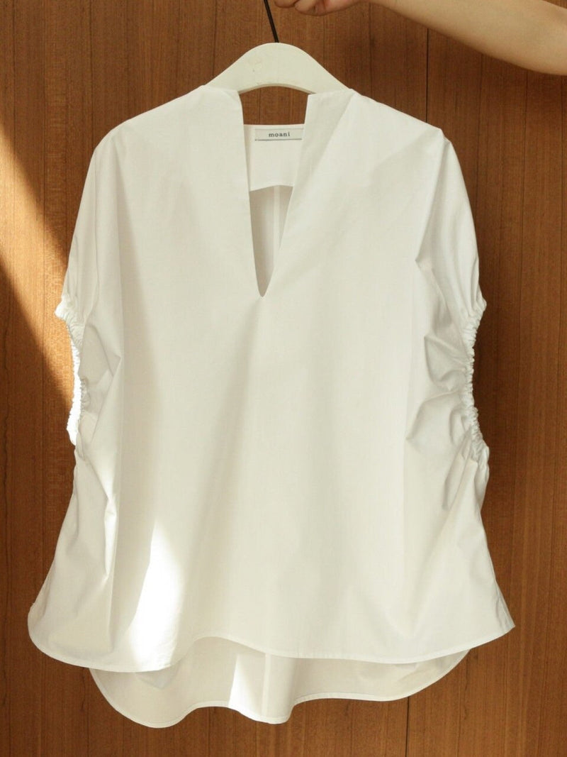 SHIRRING OVERSIZED BLOUSE