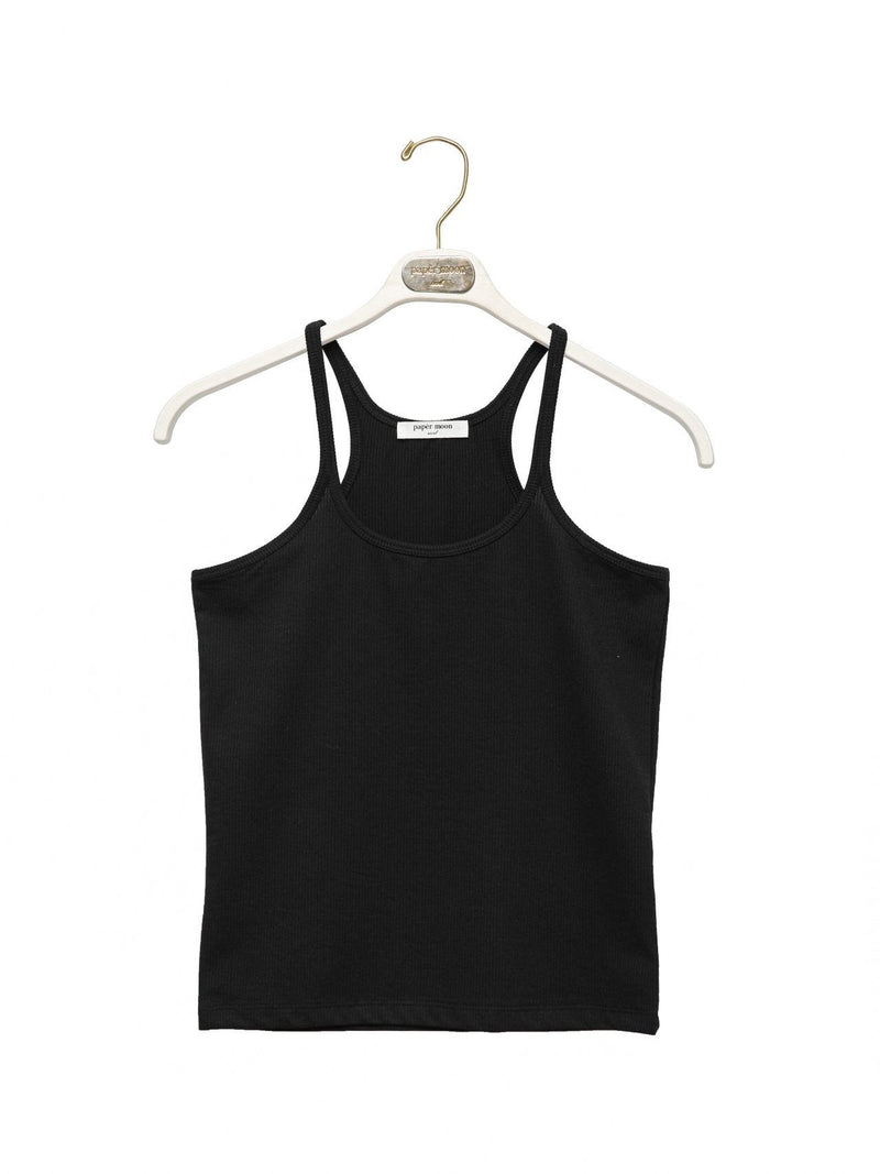 SCOOP NECK RIBBED SLEEVELESS TANK