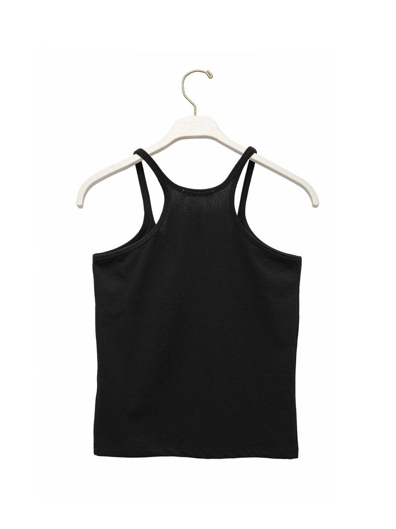 SCOOP NECK RIBBED SLEEVELESS TANK