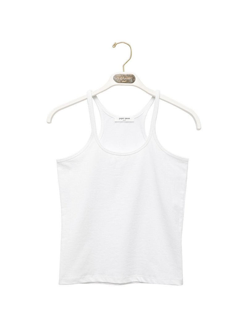 SCOOP NECK RIBBED SLEEVELESS TANK