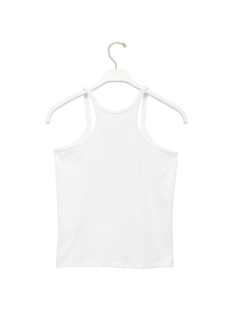 SCOOP NECK RIBBED SLEEVELESS TANK