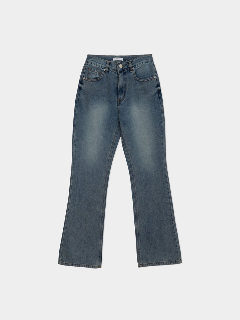 SEMI PLEATED DENIM JEANS