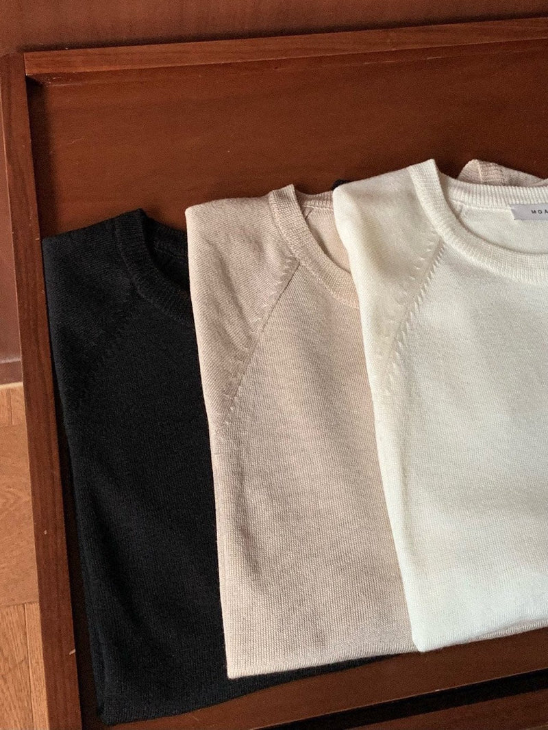 SILKWOOL ROUND NECK KNIT