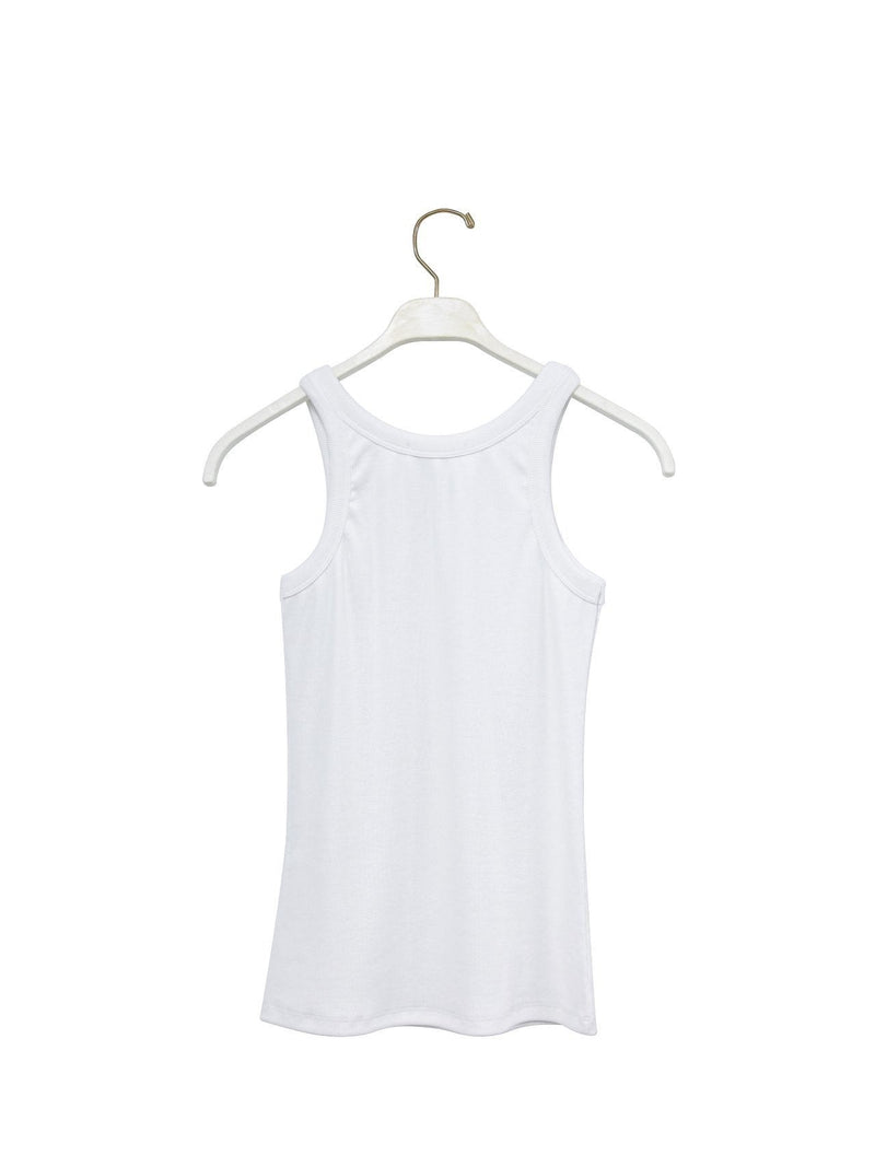 SLEEVELESS JERSEY RIBBED TANK