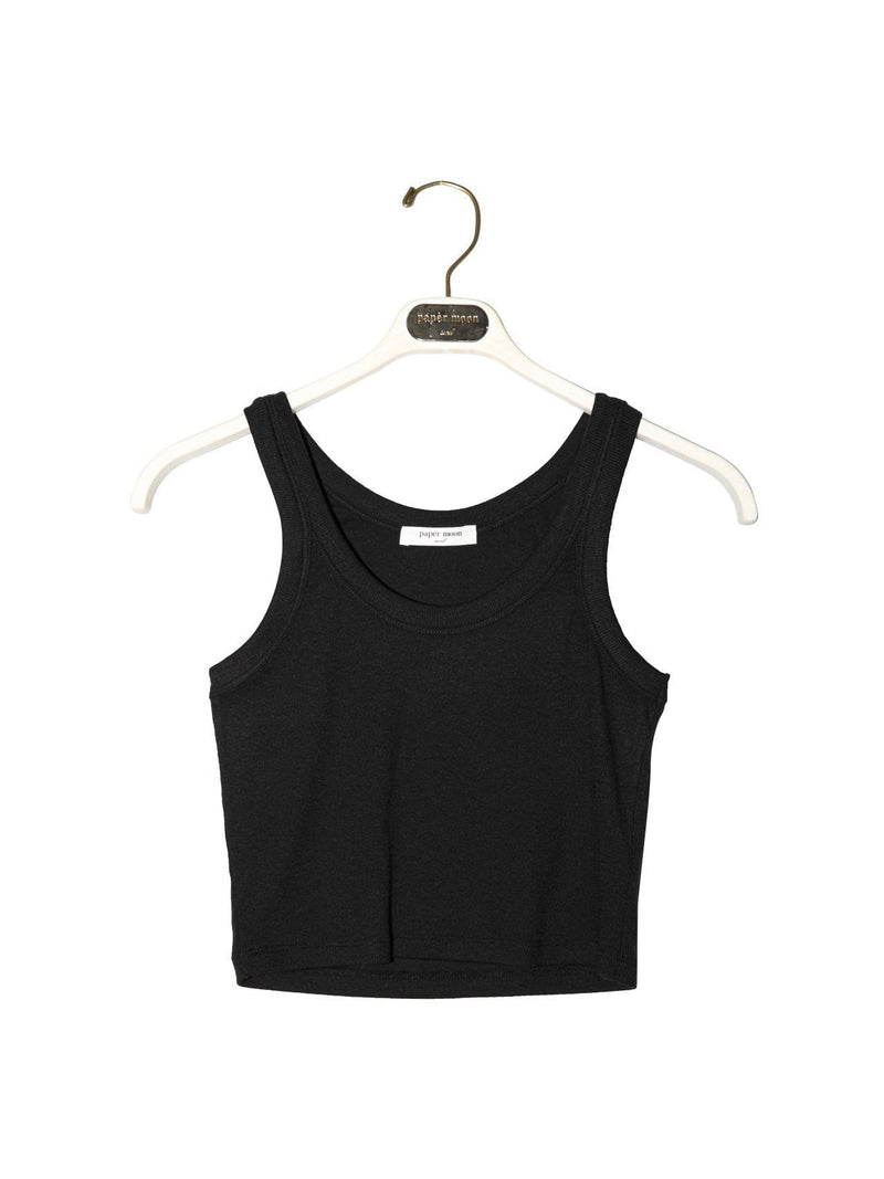 SLEEVELESS JERSEY RIBBED TANK